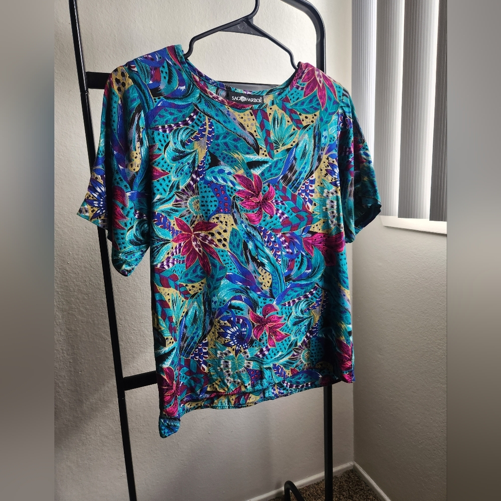 Vibrant Floral Print Top